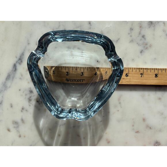 Vintage Strombergshyttan H65 Signed Sweden Art Glass Ashtray Blue Tint MCM READ - Picture 6 of 16